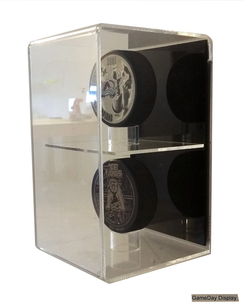 Wall Mount Double Hockey Puck Display Case by Gameday Display Etsy