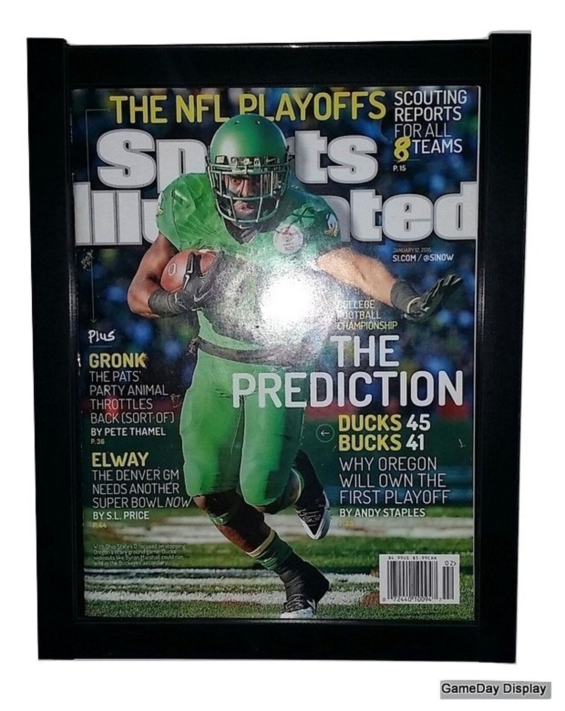 Magazine Sports Illustrated Display Frame Case Black Shadow Etsy