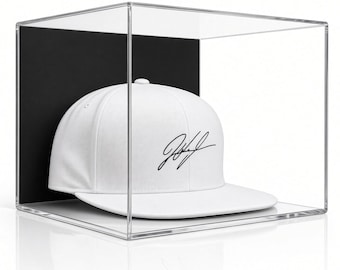 Vitrina para sombreros, soporte de pared de acrílico transparente con protección UV, tamaño adulto.