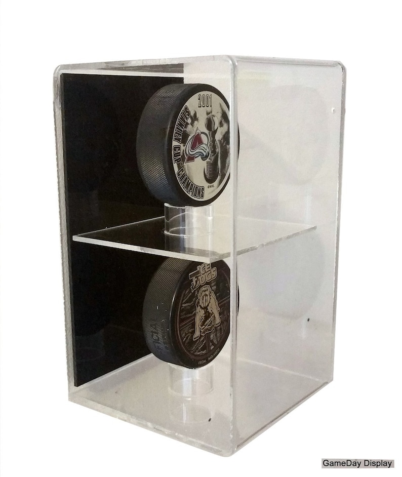 Wall Mount Double Hockey Puck Display Case by Gameday Display Etsy