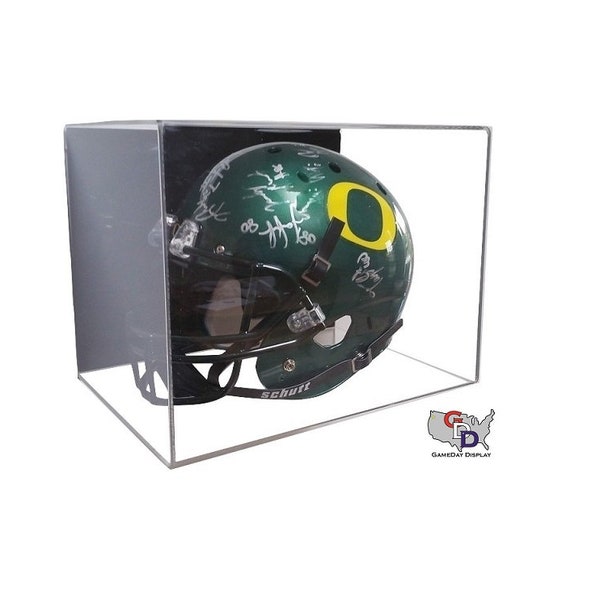 Football Helmet Wall Mount Acrylic Display Case Full Size NFL NCAA UV Protection