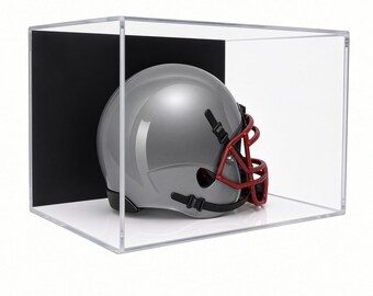 Vitrina para minicascos de fútbol, ​​soporte de pared de acrílico transparente con protección UV.