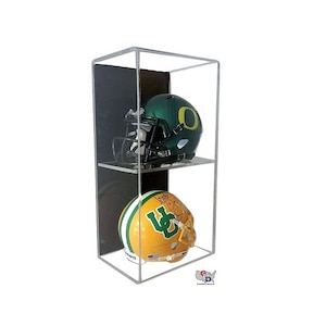 Acrylic Wall Mounting Double Mini Helmet Display Case By GameDay Display