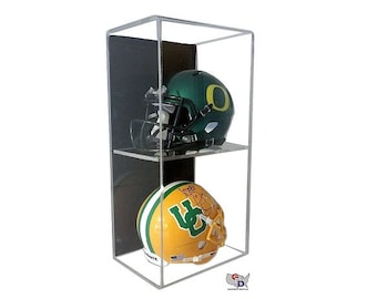 Acrylic Wall Mounting Double Mini Helmet Display Case By GameDay Display