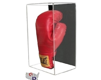 Acrylic Wall Mount Vertical Boxing Glove Display Case by GameDay Display