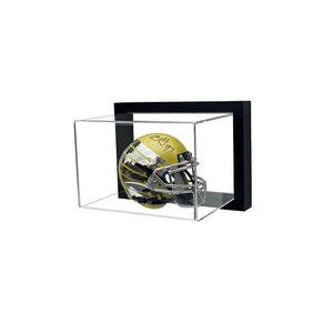 Framed Acrylic Wall Mount Football Mini Helmet Display UV Protect Secure Mount