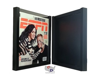 ESPN MAGAZINE Rolling Stone Mostrar marco caso caja de sombra negra lote de 2