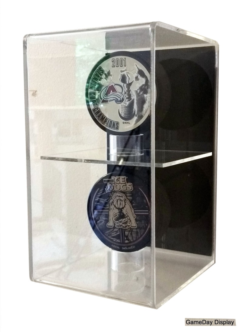 Wall Mount Double Hockey Puck Display Case by Gameday Display Etsy