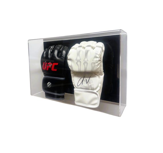 Acrylic Wall Mount Double MMA Glove Display Case by GameDay Display - UFC ONE Combat