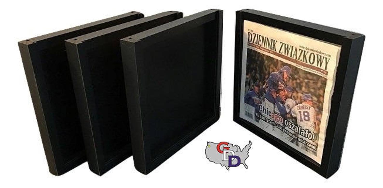 Lot of 4 Newspaper Display Frame Case Black Shadow Box Etsy