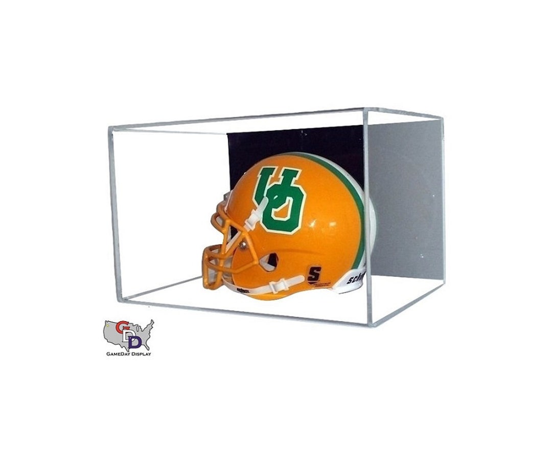 Acrylic Wall Mount Mini Helmet Display Case UV Holder NFL NCAA Football