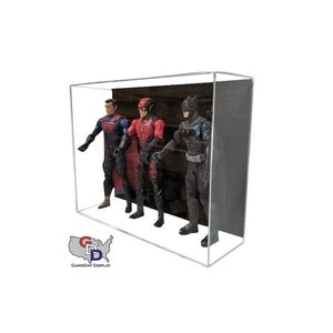 Acrylic Wall Mount Triple Action Figure Display Case Box 12&quot; 1:6 Scale 1/6 Spiderman