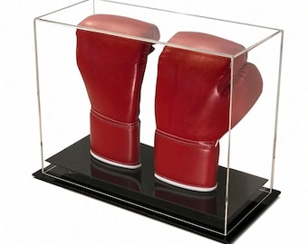 Vitrina vertical doble de acrílico para escritorio o mesa, de GameDay Display.