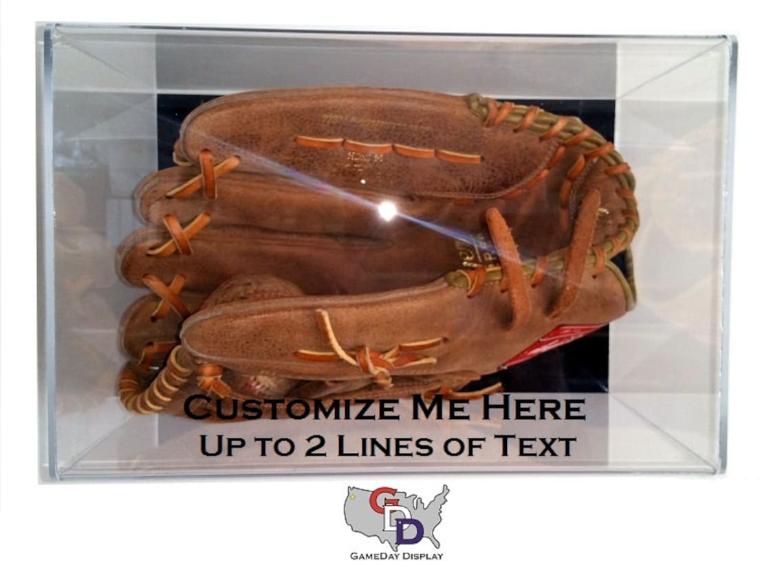 Custom Acrylic Wall Mount Baseball Glove Display Case Holder Etsy