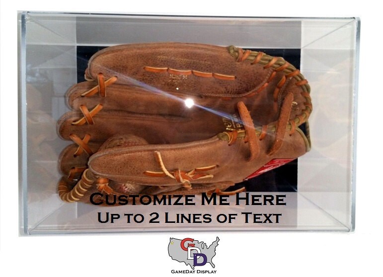 Custom Acrylic Wall Mount Baseball Glove Display Case Holder Etsy