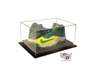 Desk or Counter Top Large Shoe Pair Display Case Size 17 and Under by GameDay Display
