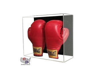 Acrylic Wall Mount Double Boxing Glove Display Case by Gameday