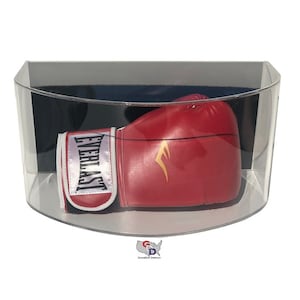 Curved Acrylic Wall Mount Boxing Glove Display Case by GameDay Display