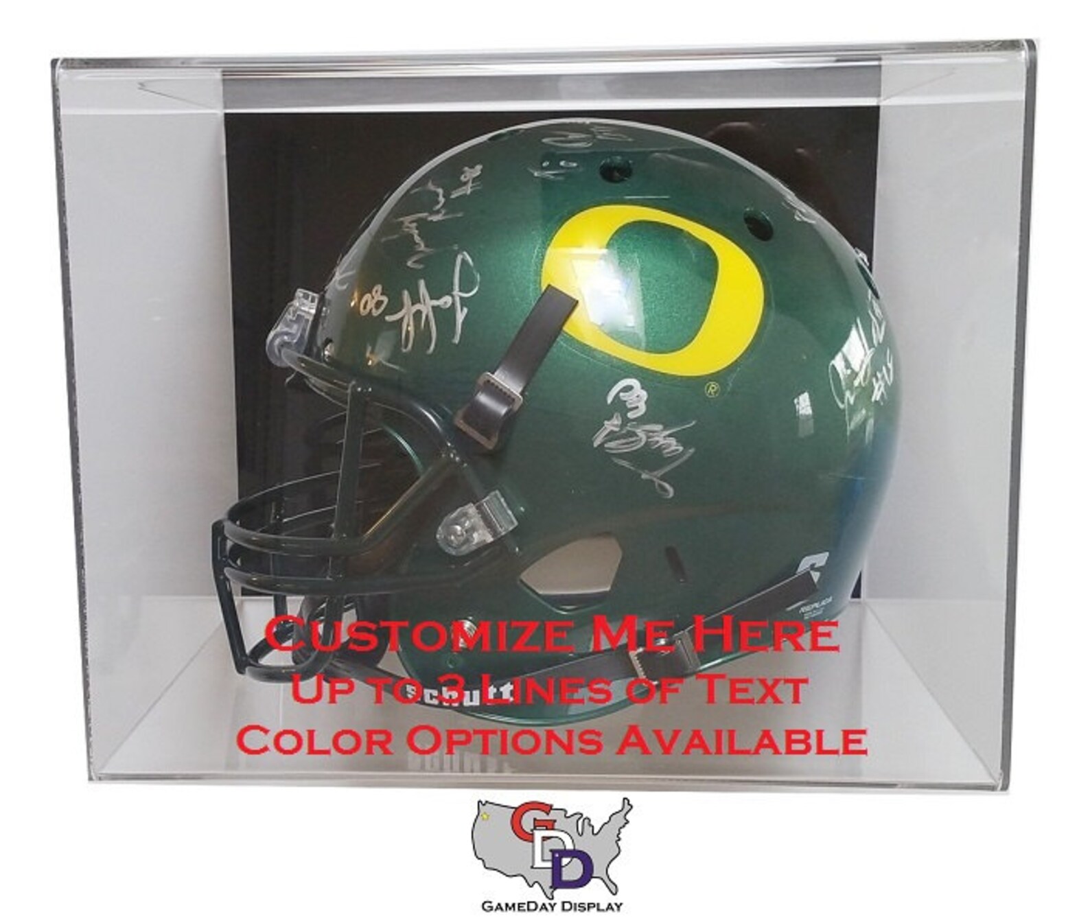 Custom Football Helmet Wall Mount Acrylic Display Case Full Etsy
