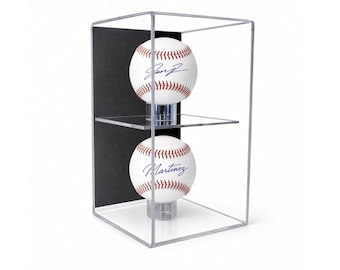 Wall Mount Double Baseball Display Case by GameDay Display