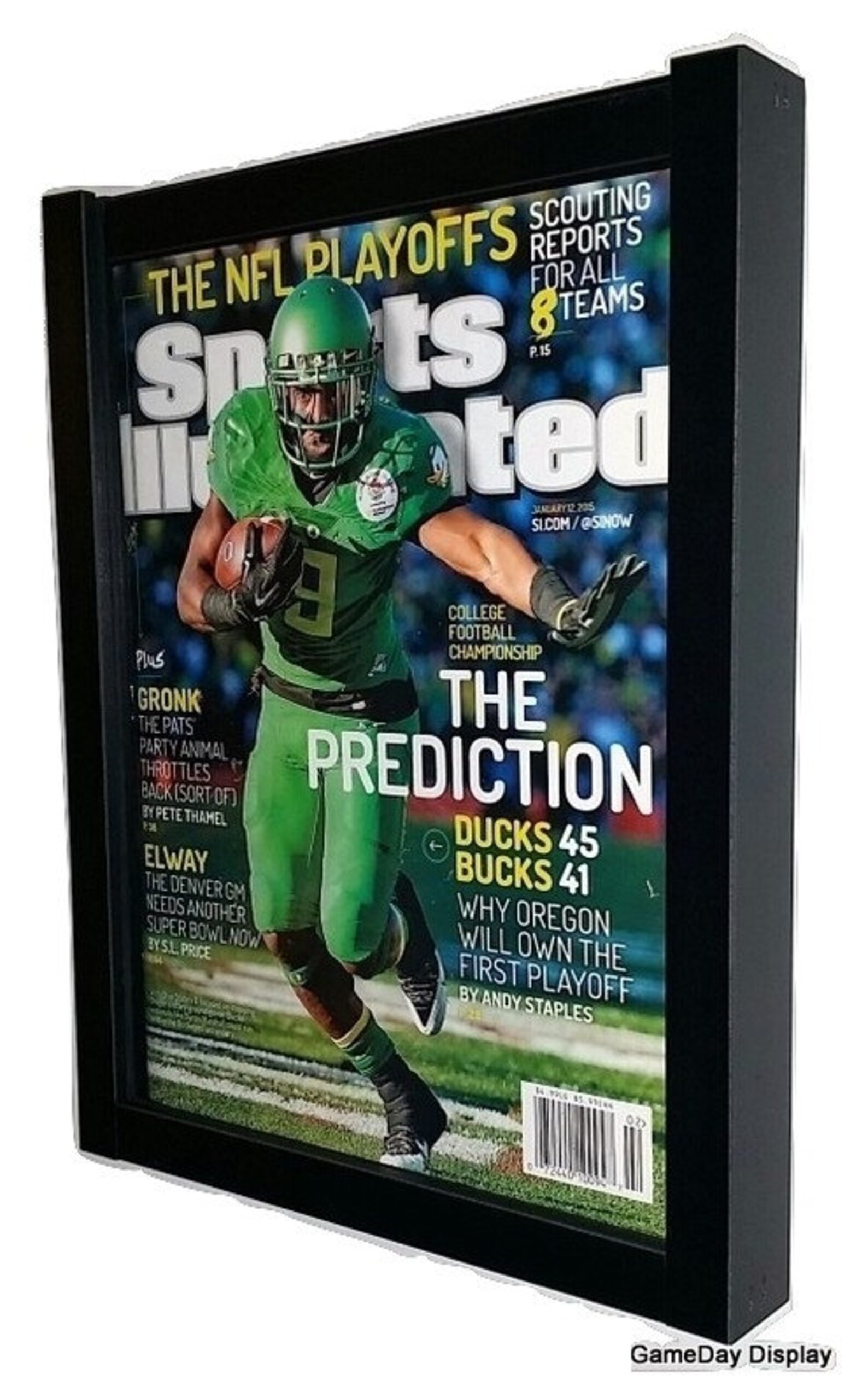 Magazine Sports Illustrated Display Frame Case Black Shadow Etsy