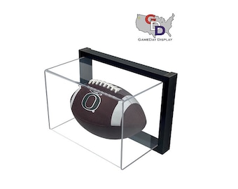 Framed Acrylic Wall Mount Full Sized Football Display UV Protecting Secure Mount