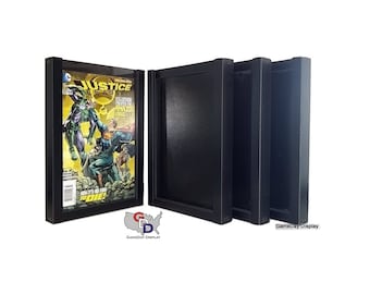 Comic Book MAGAZINE Display Frame Case Black Shadow BOX - Lot of 4