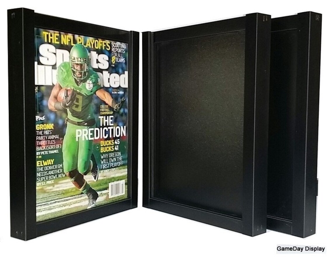 Magazine Sports Illustrated Display Frame Case Black Shadow Etsy