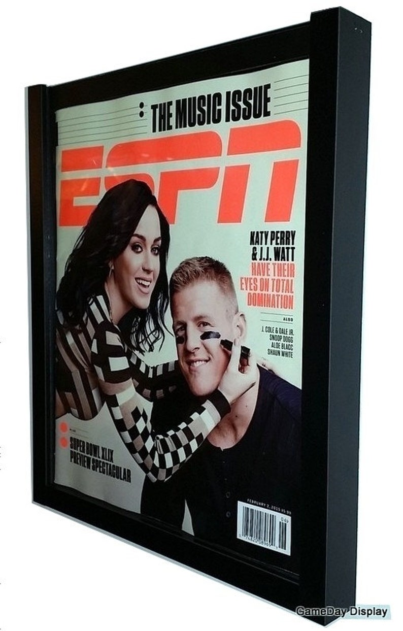 MAGAZINE ESPN Rolling Stone Display Frame Case Black Shadow BOX image 2