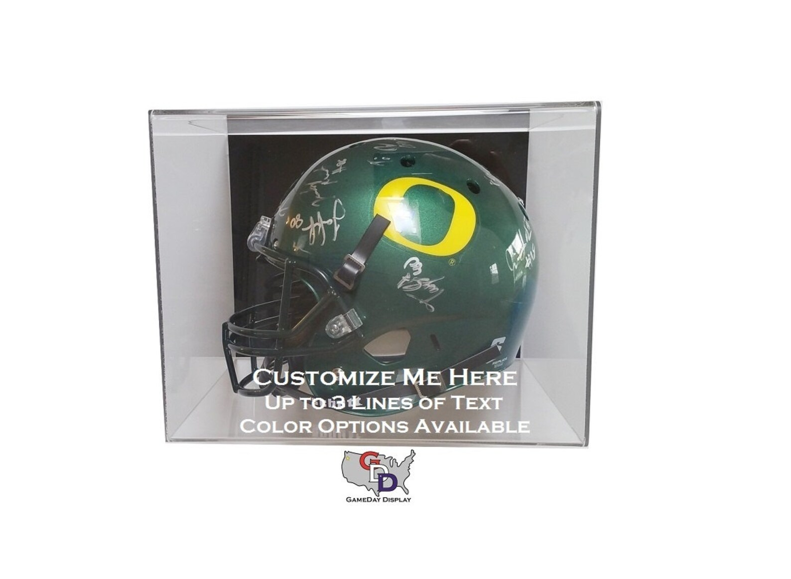 Custom Football Helmet Wall Mount Acrylic Display Case Full Etsy