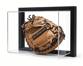 Enmarcado Acrílico Montaje en pared Guante de béisbol Guante Pantalla UV Protección Soporte seguro