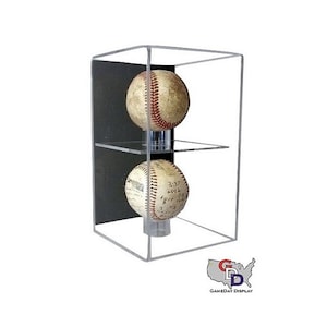 Wall Mount Double Baseball Display Case by GameDay Display