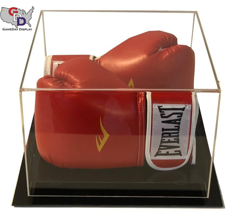 Acrylic Desk or Table Top Double Boxing Glove Display Case by Etsy