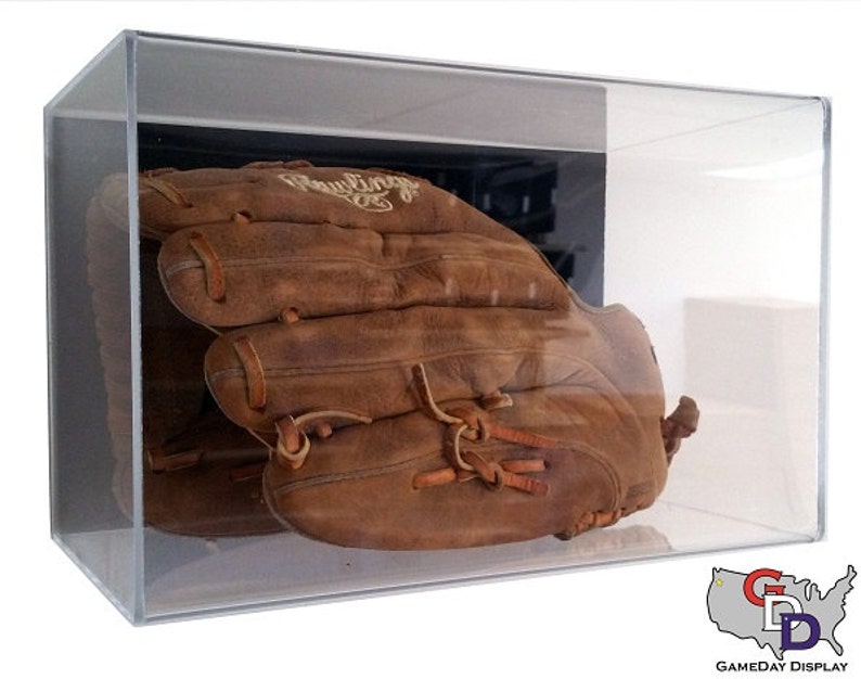 Custom Acrylic Wall Mount Baseball Glove Display Case Holder Etsy