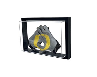 Framed Acrylic Wall Mount Football Glove Display Case UV Protecting Secure Mount