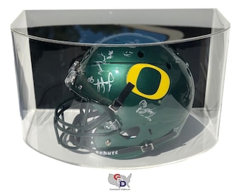 Curved Acrylic Wall Mount Full Sized Football Helmet Display Case by GameDay Display