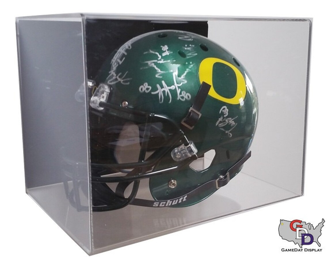 Custom Football Helmet Wall Mount Acrylic Display Case Full Etsy