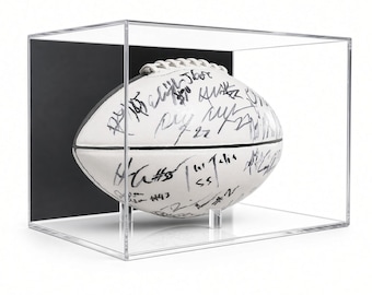 Vitrina para balón de fútbol, ​​soporte de pared de acrílico UV transparente, balón de tamaño reglamentario