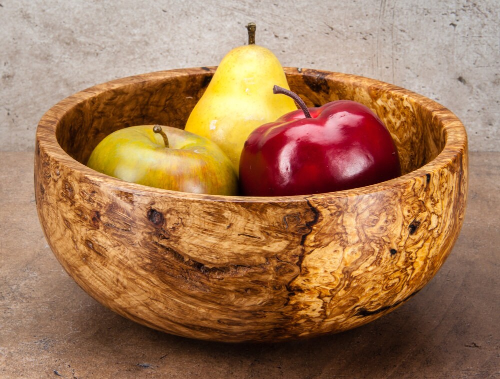 Fruit bowl Hand turned wood bowl home decor hand made Etsy