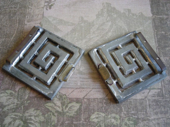 Vintage 1930s Art Deco Greek Key Paste Rhinestone… - image 4