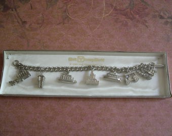Vintage 1960s Disney World Charm Bracelet Rare