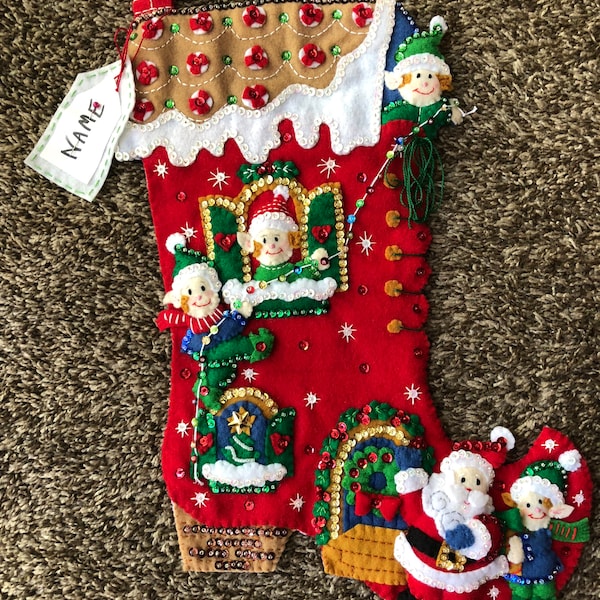 Christmas Boot felt Stocking