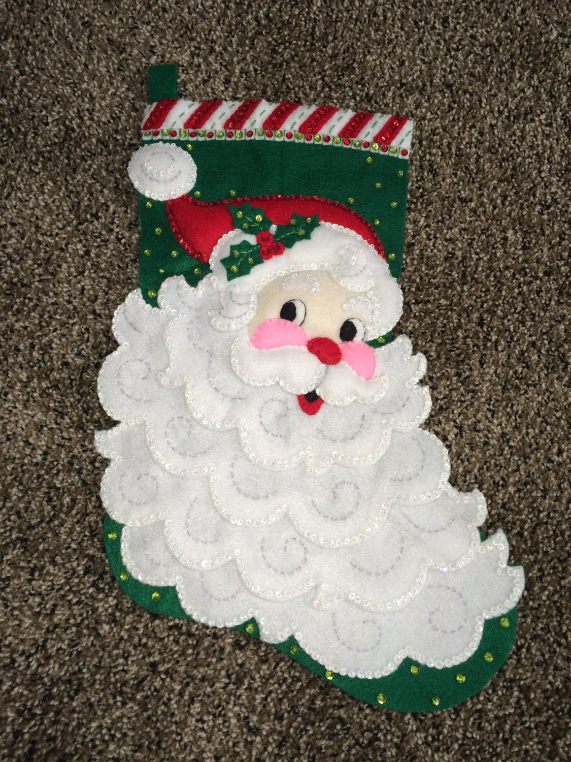 Jolly St. Nick Stocking - Etsy