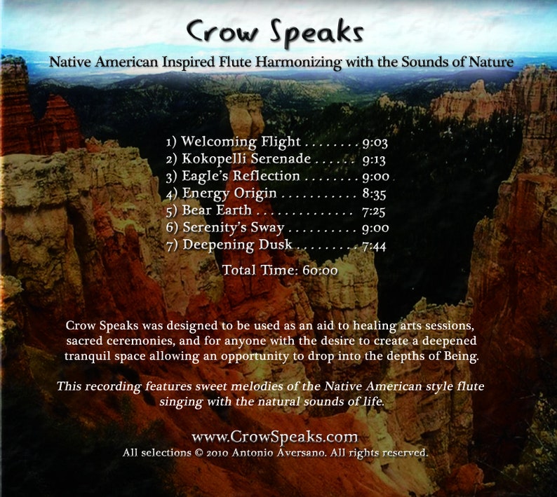 Crow Speaks Native American Inspired Flute Music for Sound Healing Etsy(01)