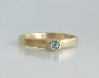 Birthstone Ring, Stack Rings, Aquamarine Jewelry, Gold Stackable Ring, Gold Stack Rings, Solid Gold Rings, Mothers Ring, Eternity Ring