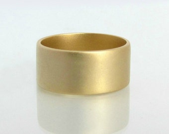 breiter Ehering, Ehering Frauen, breiter Goldring, breiter Goldring Ring, 14k Ehering, breiter Ehering, goldfarbener Ring