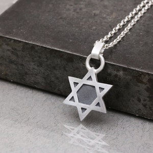 Jewish Gifts, Star of David Necklace, Silver David Star Charm, Bar Mitzvah Gift, Bat Mitzvah Gift, Israeli Jewelry, Jewish Jewelry image 3