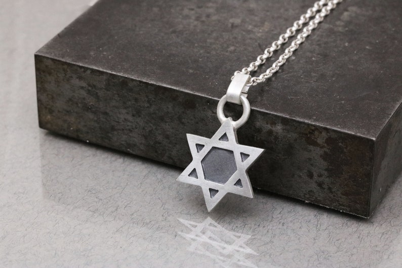 Jewish Gifts, Star of David Necklace, Silver David Star Charm, Bar Mitzvah Gift, Bat Mitzvah Gift, Israeli Jewelry, Jewish Jewelry image 3