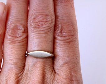14K Gold Oblong Signet Ring, Signet Ring, 14K Gold Ring, Boho Ring, Unique Ring, Artistic Ring, Choice of Gold
