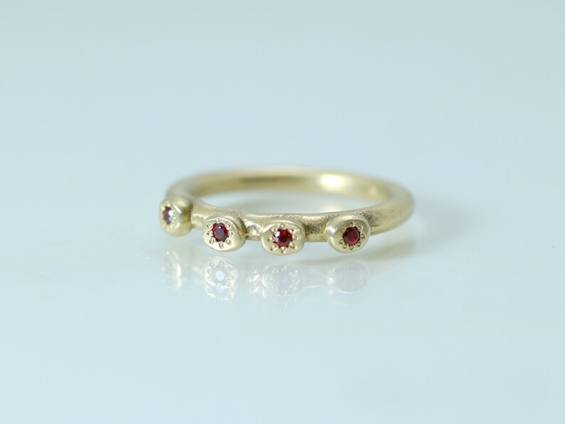 Gold Ruby Ring, Stackable Gold Rings, Gold Anniversary Ring, July ...